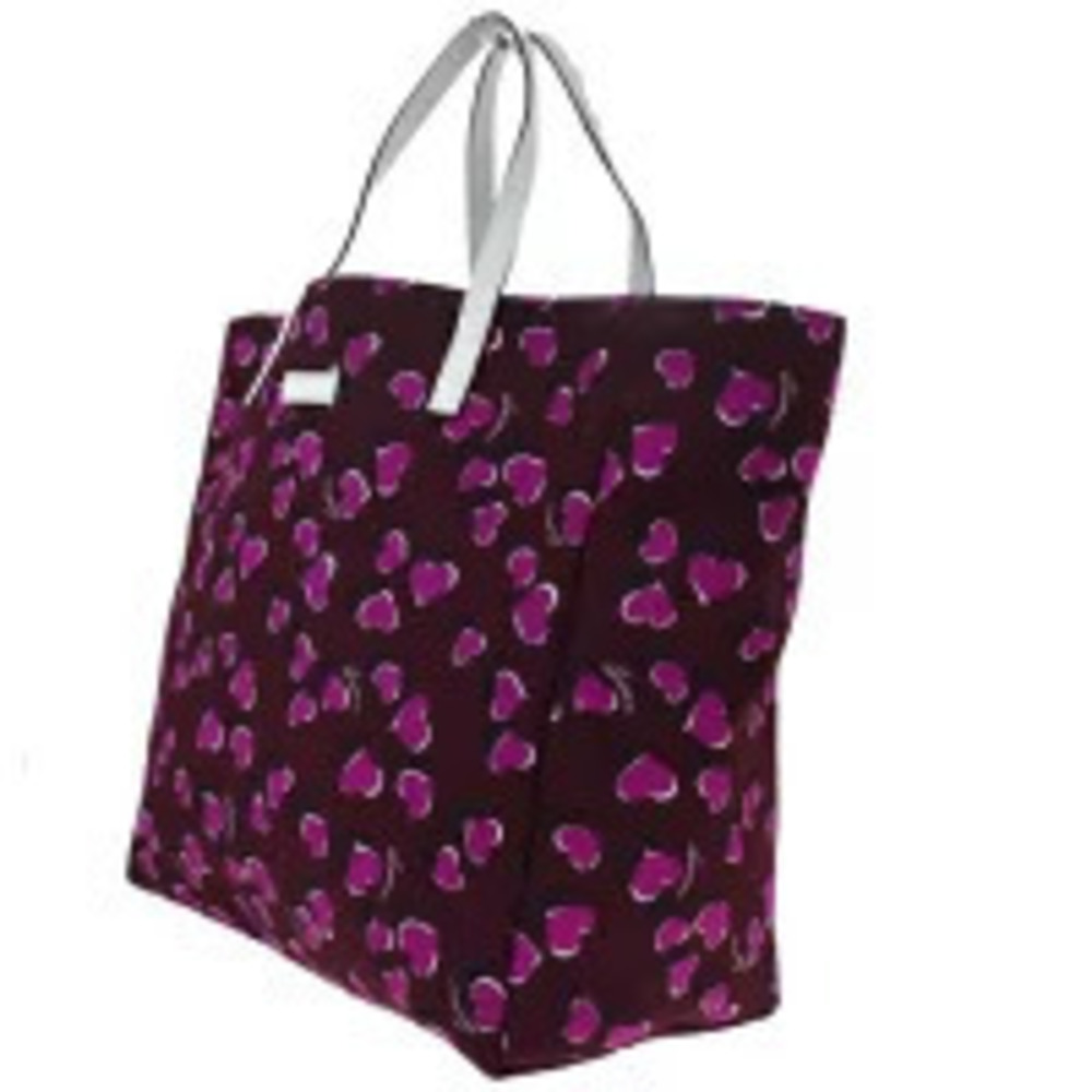 Gucci Handbag Canvas Pink Leather Bag Tote Heart Pink
